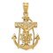 14K Yellow Gold Mariners Cross Pendant Charm Jewelry 29mm x 18mm